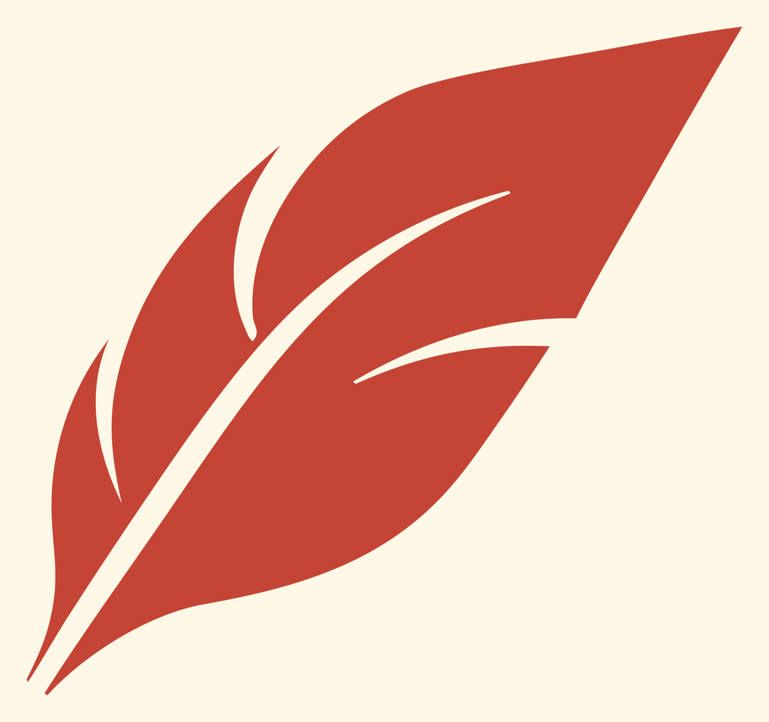 Bold Feather Wing Icon #fff8e7/#c44536