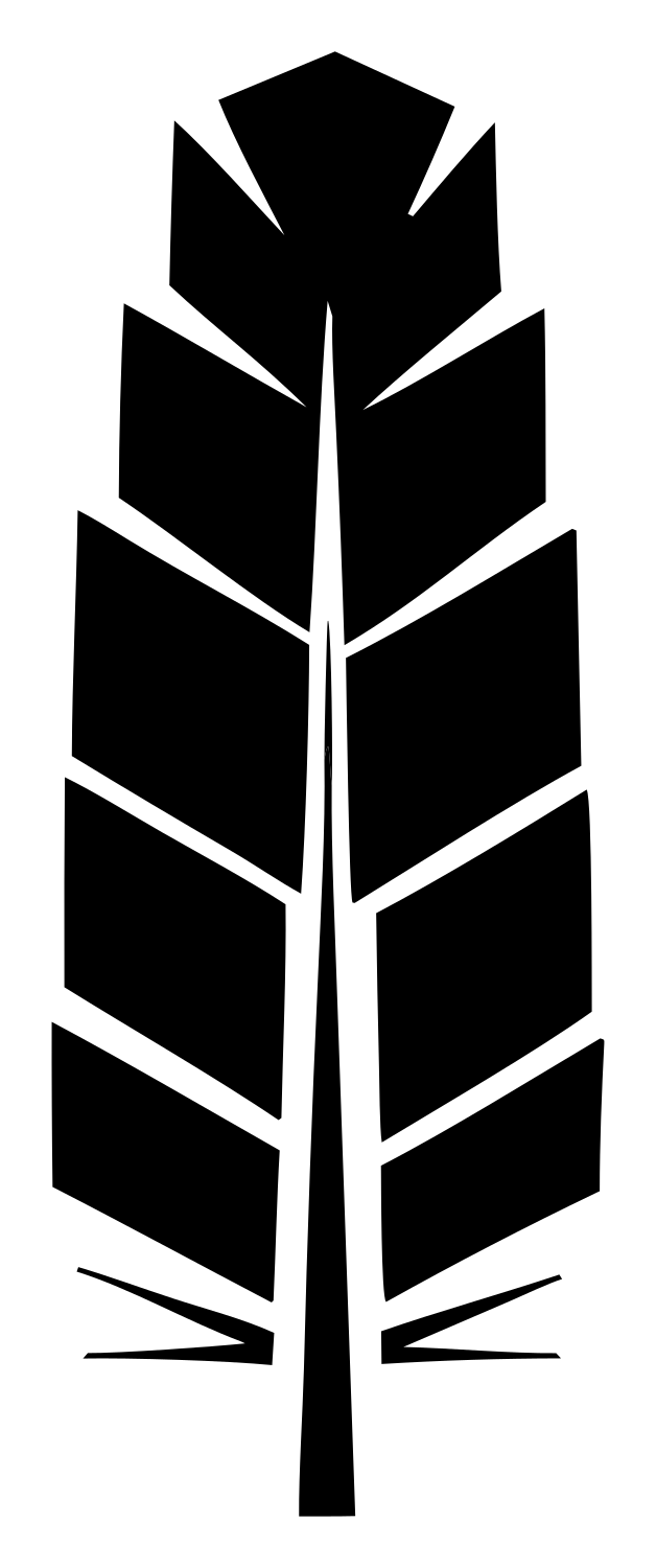 Segmented Feather Panel Logo #ffffff/#000000