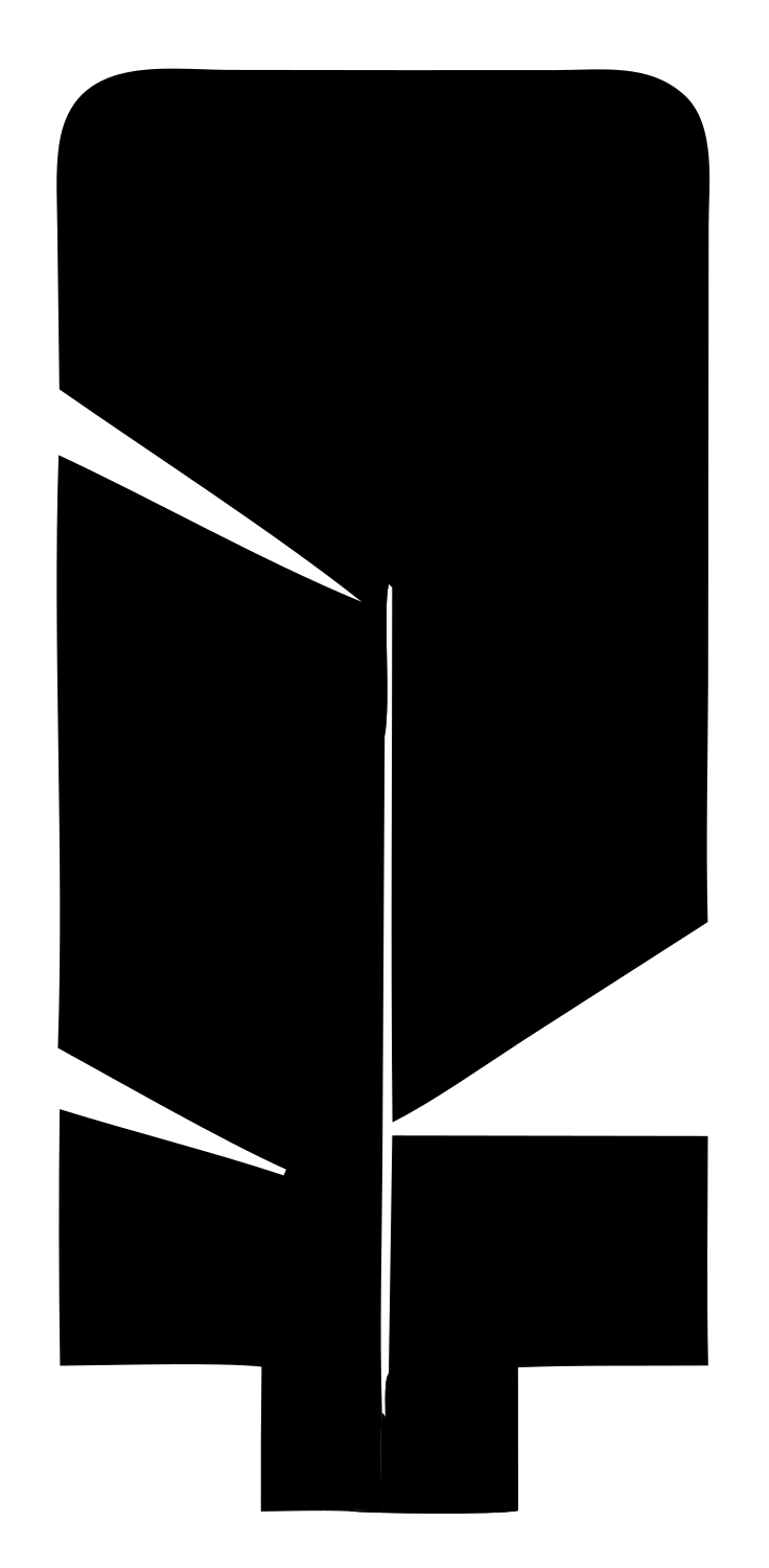 Blocky Feather Quill Icon #ffffff/#000000