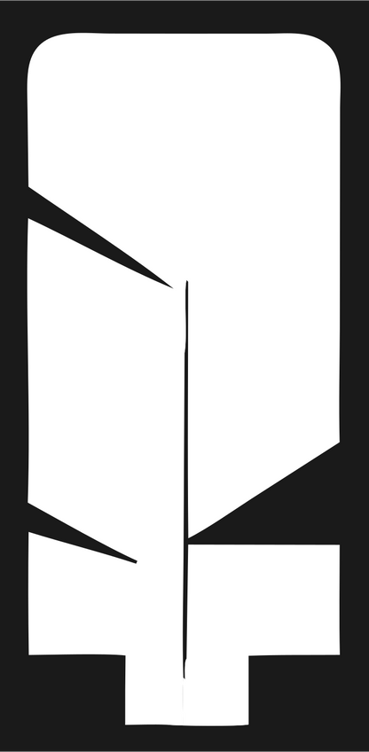 Blocky Feather Quill Icon #1a1a1a/#ffffff