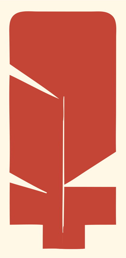 Blocky Feather Quill Icon #fff8e7/#c44536