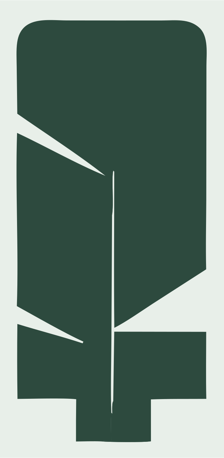 Blocky Feather Quill Icon #e8efe9/#2d4a3e