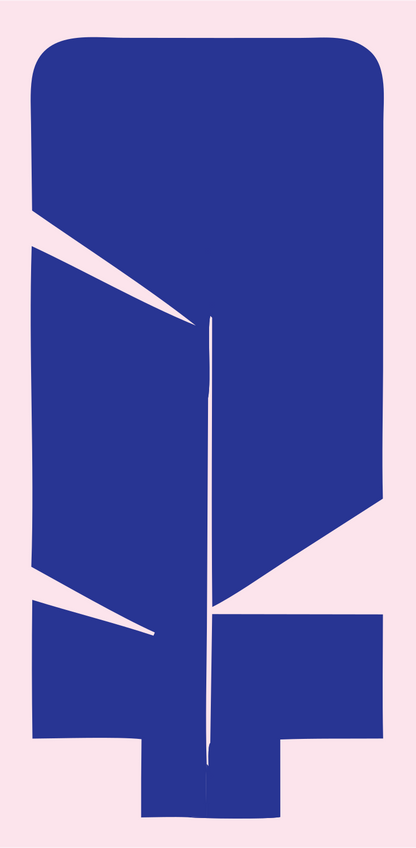 Blocky Feather Quill Icon #fce4ec/#283593