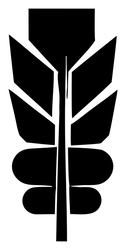 Heavy Feather Spine Badge #ffffff/#000000