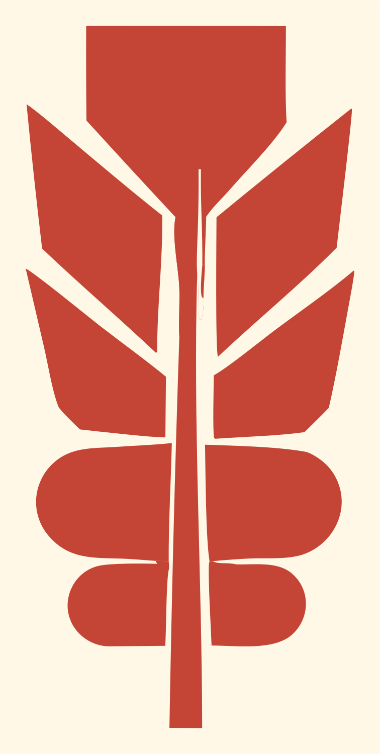 Heavy Feather Spine Badge #fff8e7/#c44536