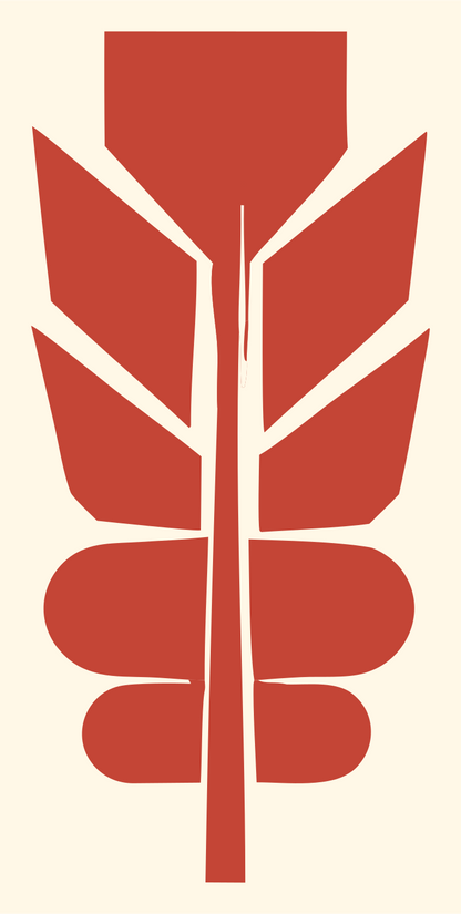 Heavy Feather Spine Badge #fff8e7/#c44536