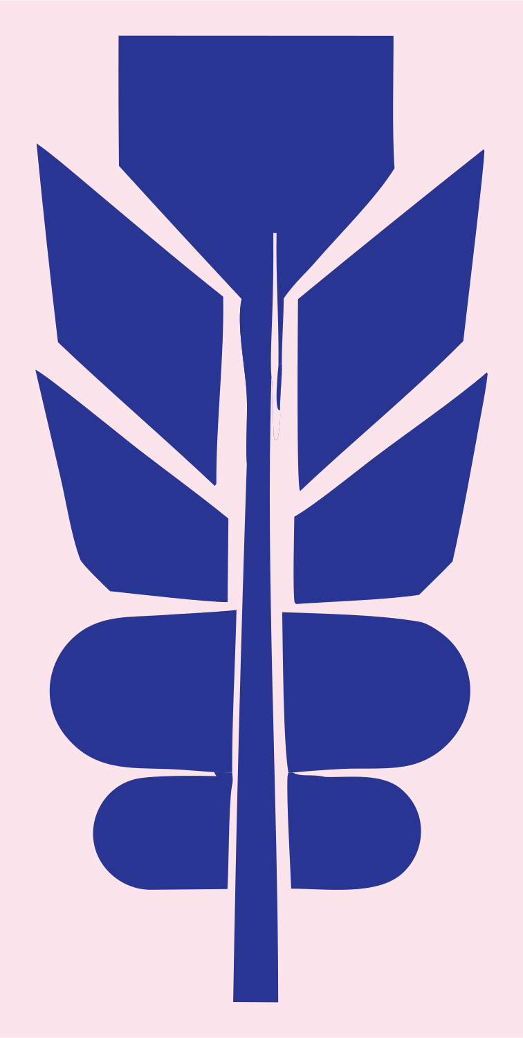 Heavy Feather Spine Badge #fce4ec/#283593