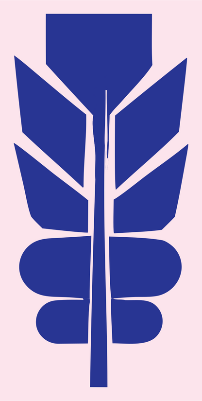 Heavy Feather Spine Badge #fce4ec/#283593
