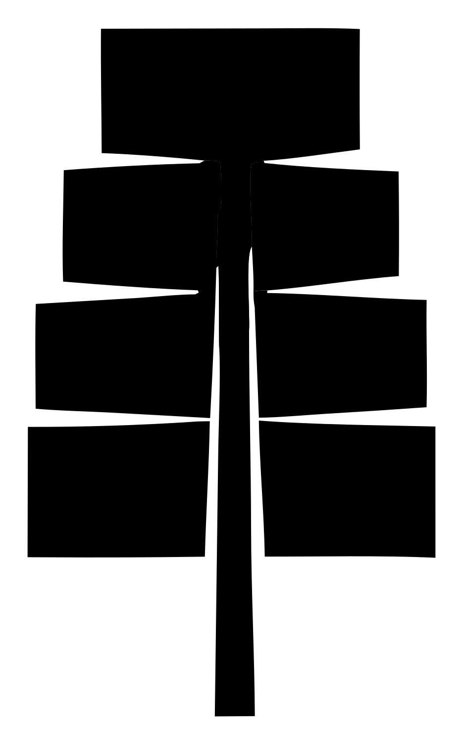 Bold Feather Stacked Badge #ffffff/#000000