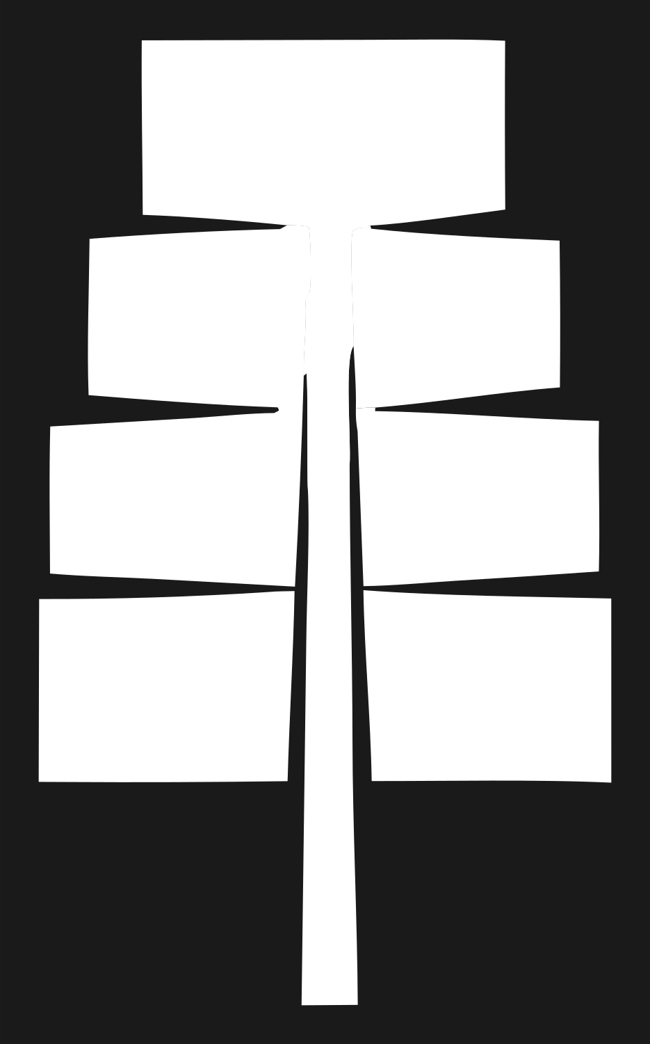 Bold Feather Stacked Badge #1a1a1a/#ffffff