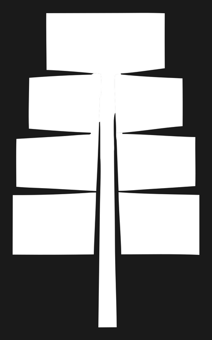 Bold Feather Stacked Badge #1a1a1a/#ffffff