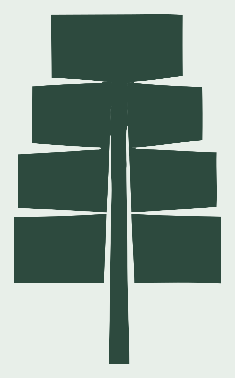 Bold Feather Stacked Badge #e8efe9/#2d4a3e