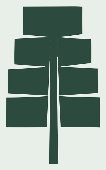 Bold Feather Stacked Badge #e8efe9/#2d4a3e