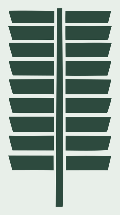 Chunky Feather Barb Crest #e8efe9/#2d4a3e