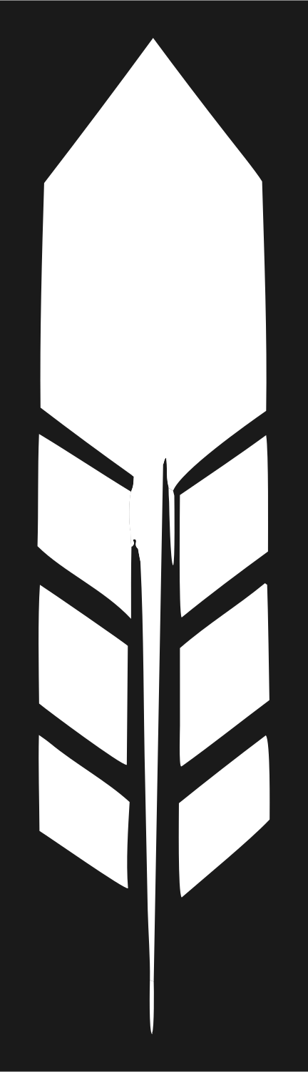 Heavy Feather Chevron Crest #1a1a1a/#ffffff