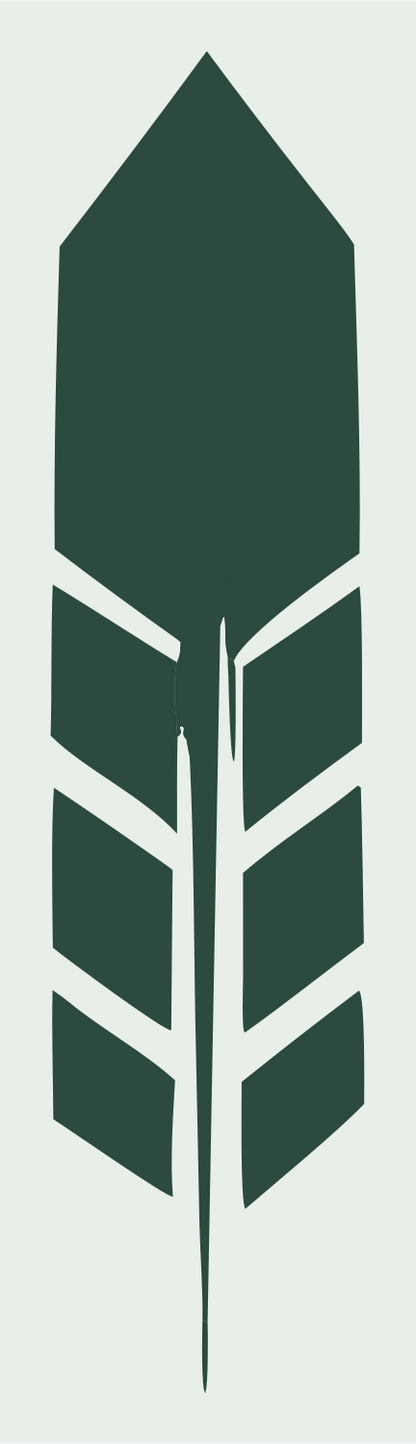 Heavy Feather Chevron Crest #e8efe9/#2d4a3e