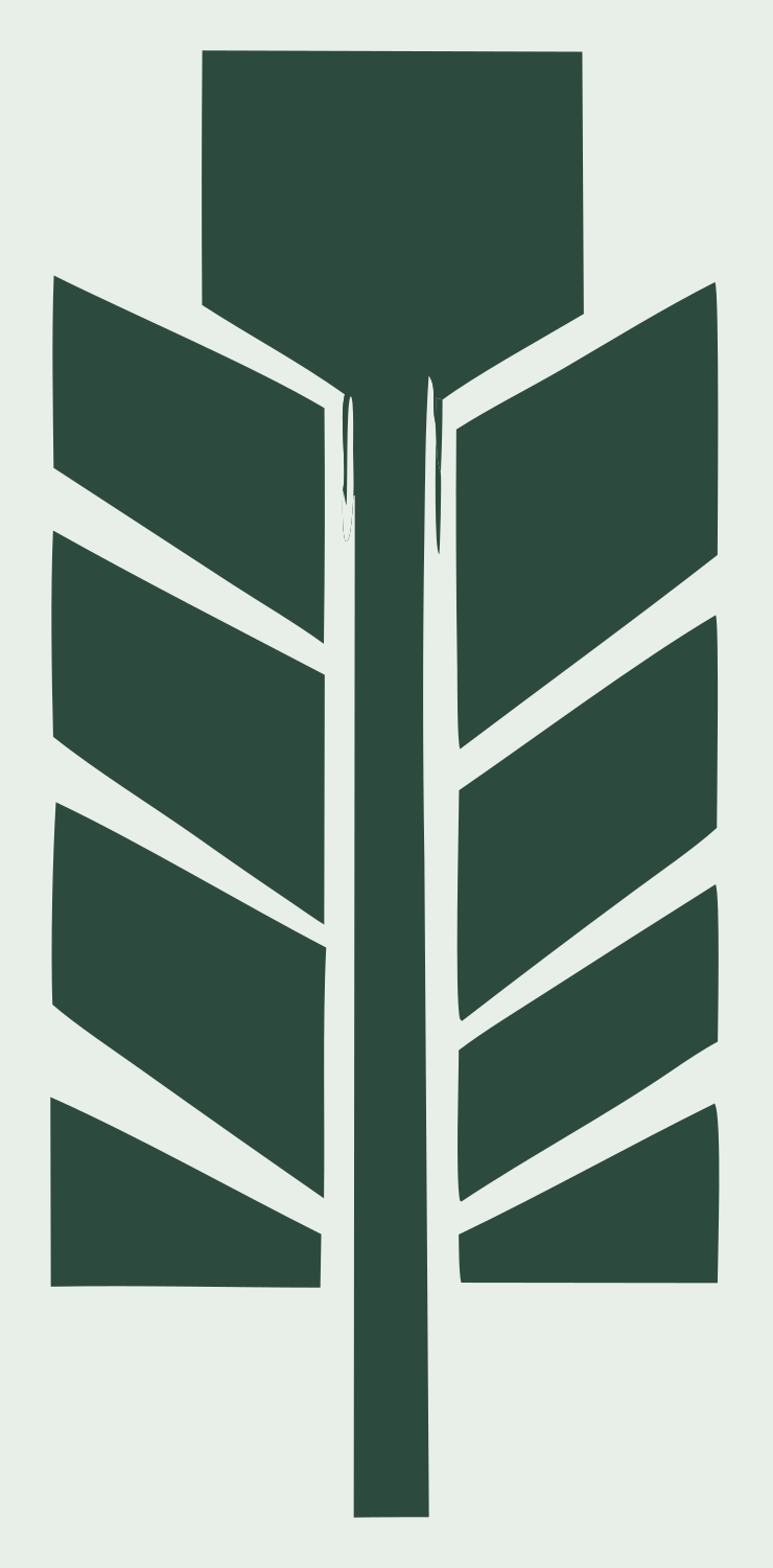 Chunky Feather Striped Emblem #e8efe9/#2d4a3e