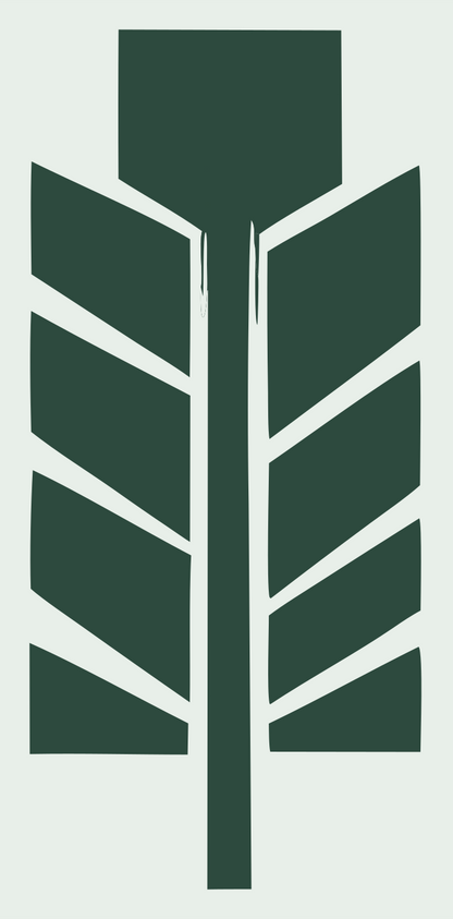 Chunky Feather Striped Emblem #e8efe9/#2d4a3e