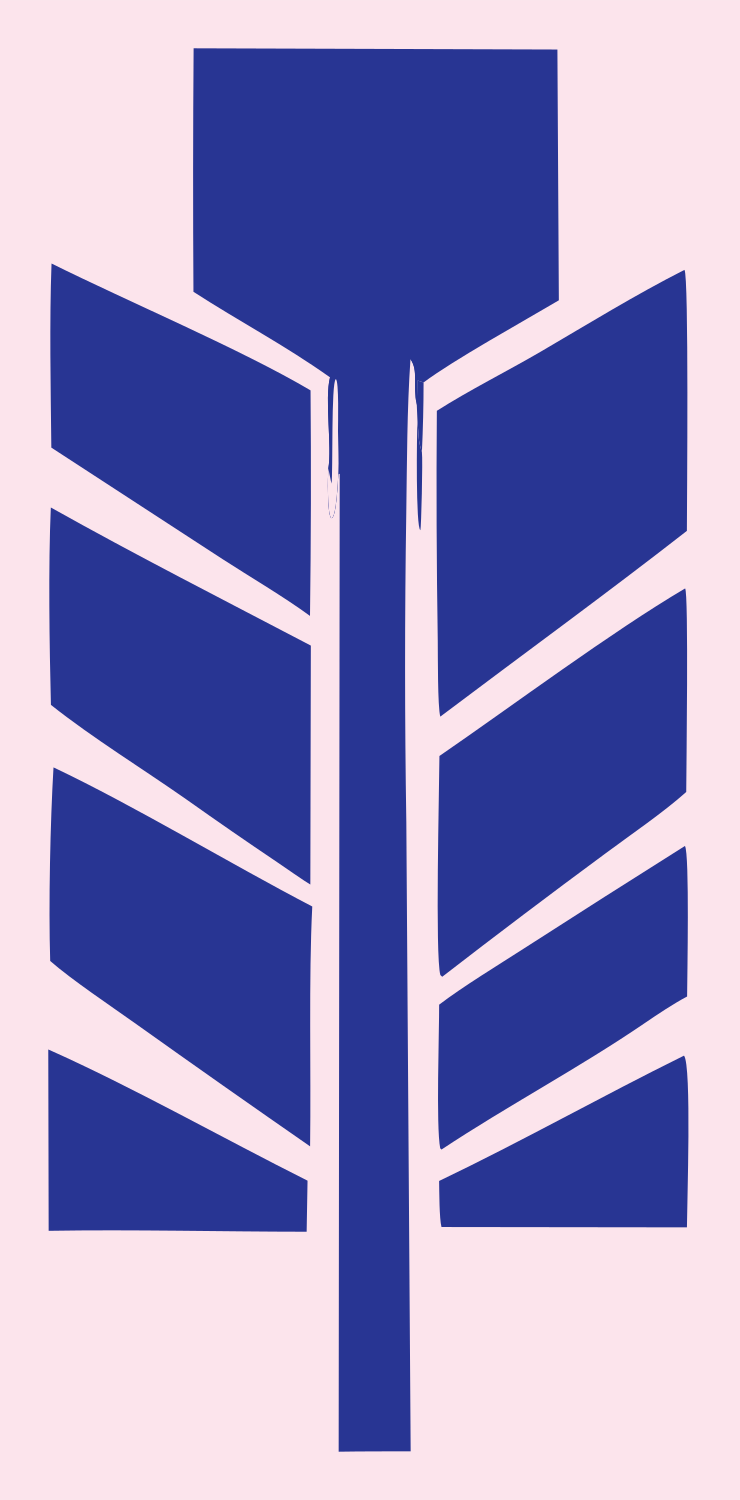 Chunky Feather Striped Emblem #fce4ec/#283593