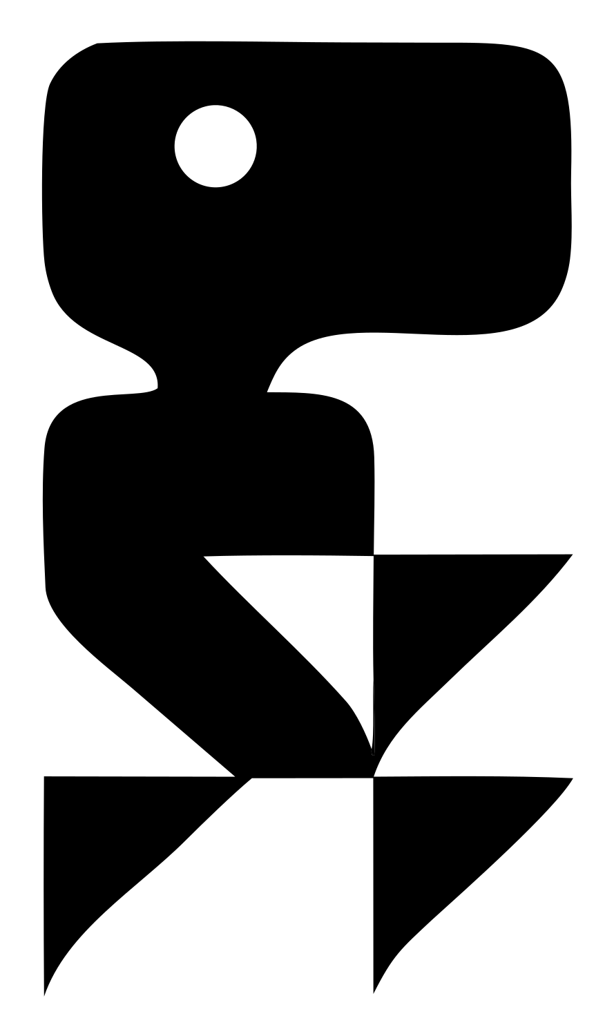 Geometric Gecko Totem Badge #ffffff/#000000