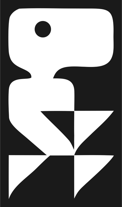 Geometric Gecko Totem Badge #1a1a1a/#ffffff