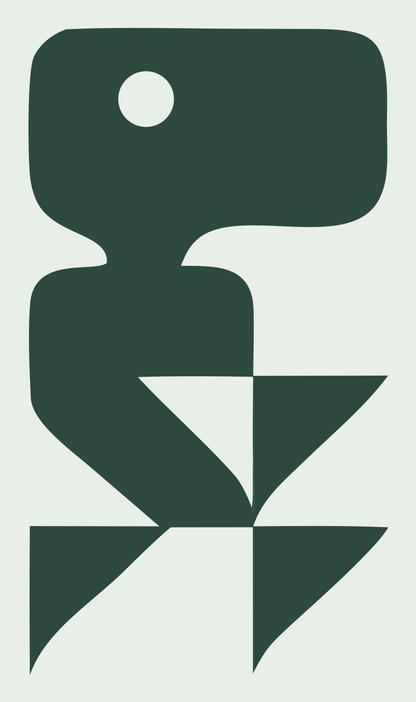 Geometric Gecko Totem Badge #e8efe9/#2d4a3e