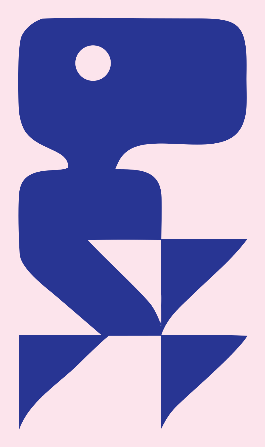 Geometric Gecko Totem Badge #fce4ec/#283593