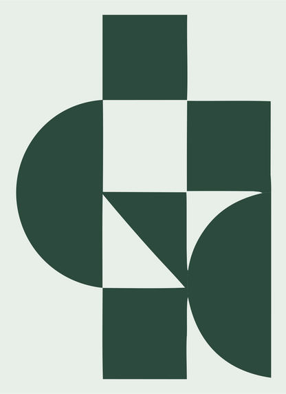 Bauhaus Gecko Grid Mark #e8efe9/#2d4a3e