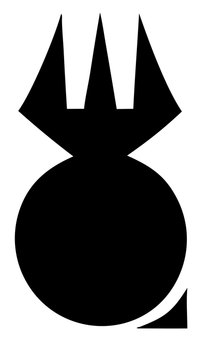 Bold Gecko Crown Badge #ffffff/#000000