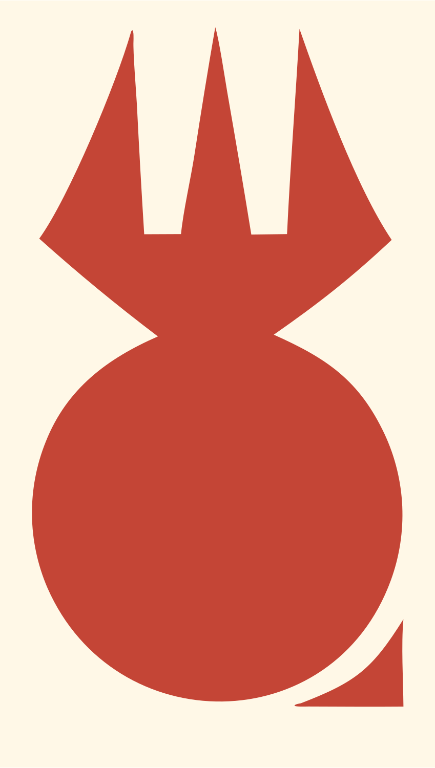 Bold Gecko Crown Badge #fff8e7/#c44536