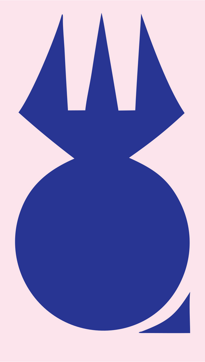 Bold Gecko Crown Badge #fce4ec/#283593