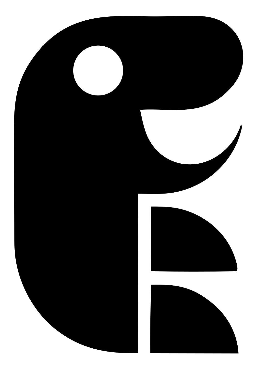 Bold Gecko Profile Crest #ffffff/#000000