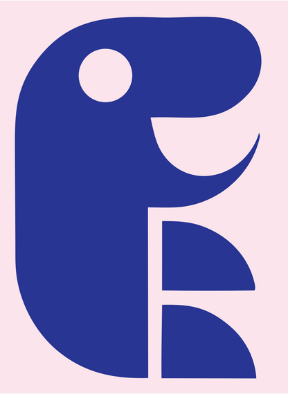 Bold Gecko Profile Crest #fce4ec/#283593