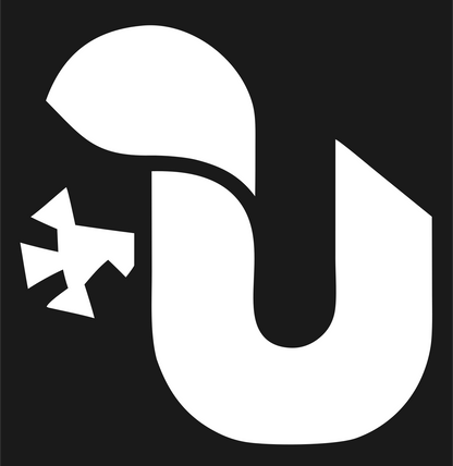 Gecko U-Shape Silhouette Logo #1a1a1a/#ffffff