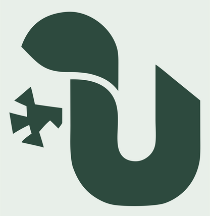 Gecko U-Shape Silhouette Logo #e8efe9/#2d4a3e