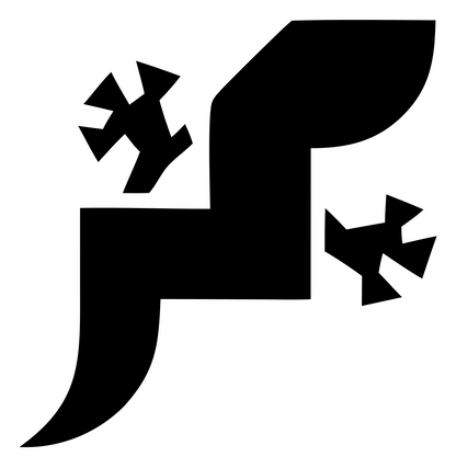 Angular Gecko Claw Mark #ffffff/#000000