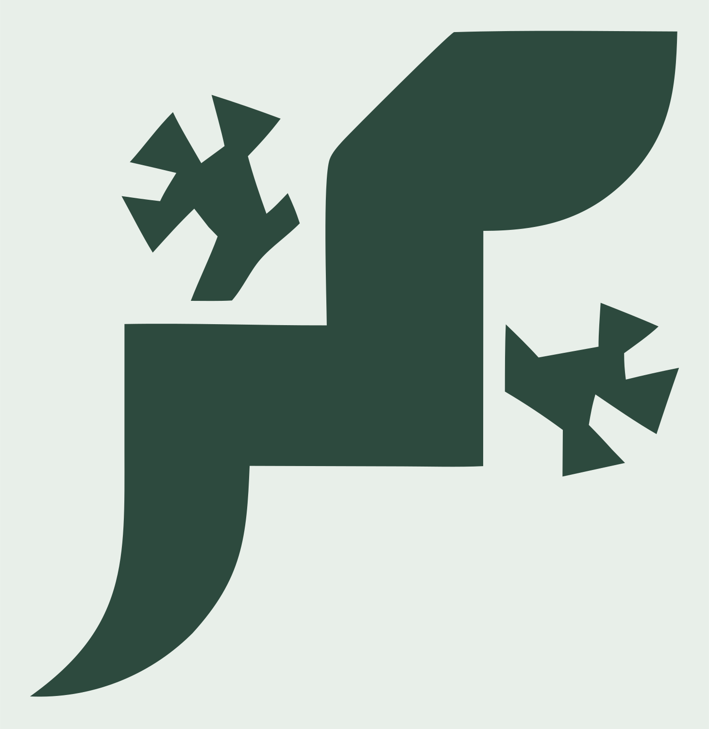 Angular Gecko Claw Mark #e8efe9/#2d4a3e