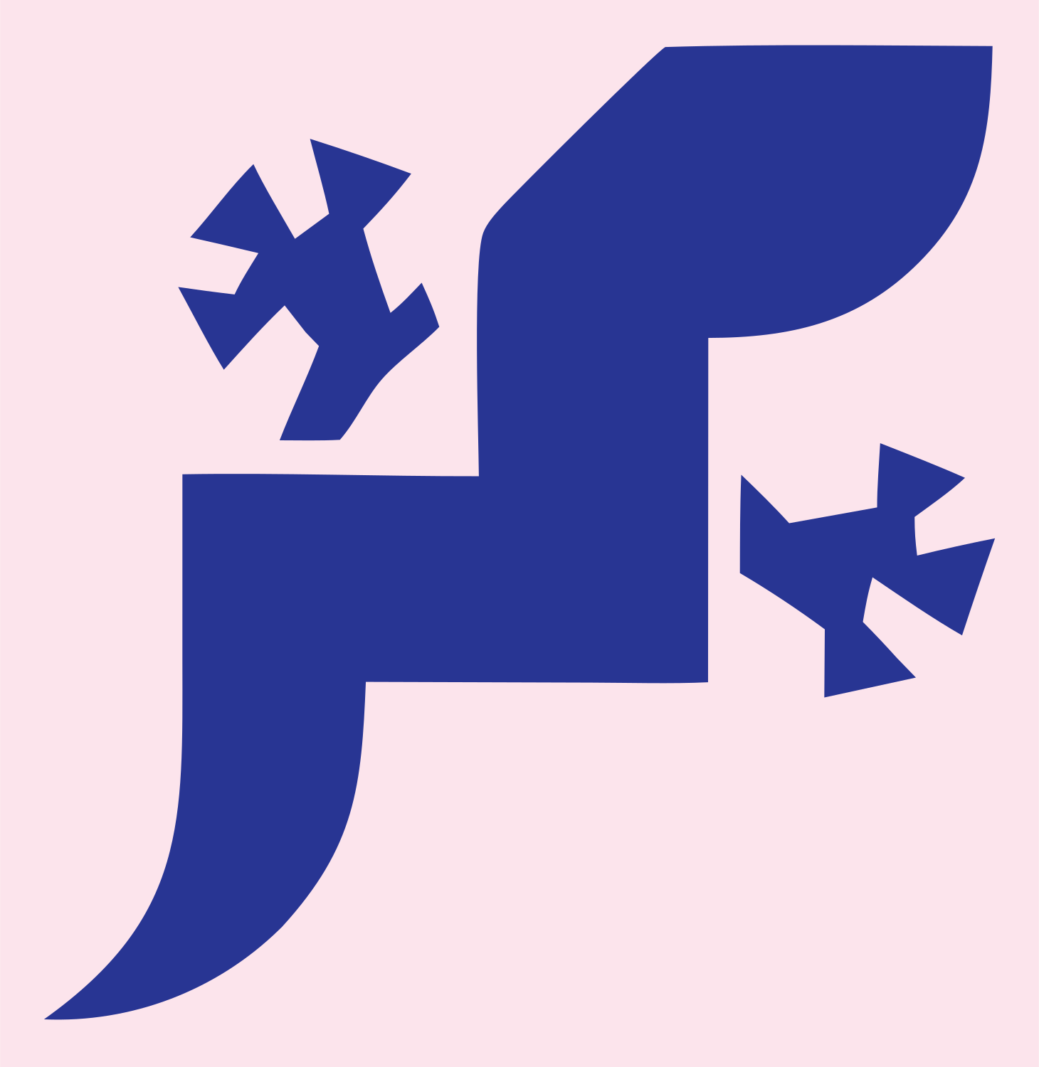 Angular Gecko Claw Mark #fce4ec/#283593