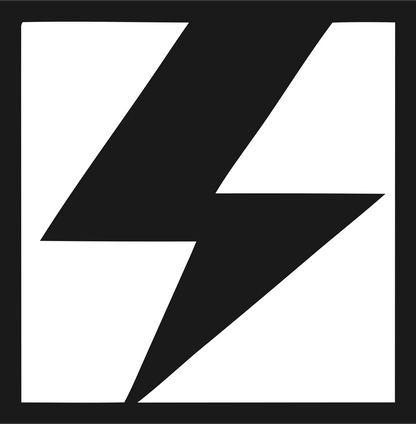 Lightning Bolt Negative Space Mark #1a1a1a/#ffffff