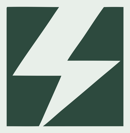Lightning Bolt Negative Space Mark #e8efe9/#2d4a3e