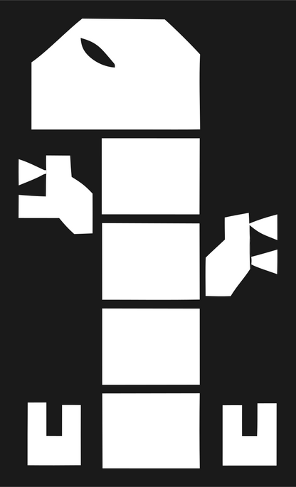Block Gecko Robot Emblem #1a1a1a/#ffffff