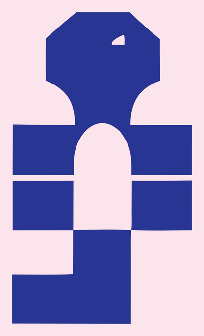 Heavy Gecko Key Badge #fce4ec/#283593