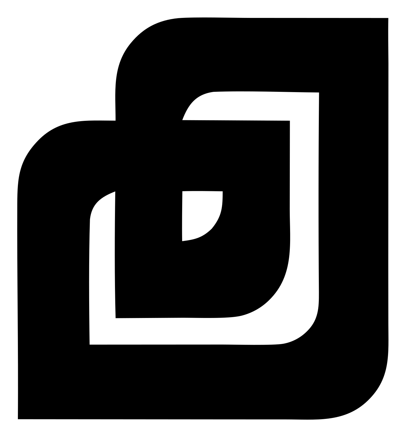 Geometric Music Note Mark #ffffff/#000000