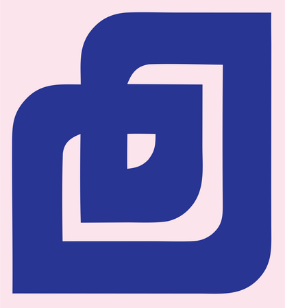 Geometric Music Note Mark #fce4ec/#283593