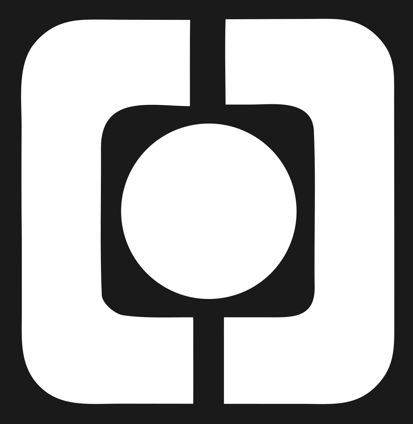Bold Circle Square Music Emblem #1a1a1a/#ffffff