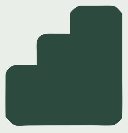 Bold Staircase Steps Mark #e8efe9/#2d4a3e