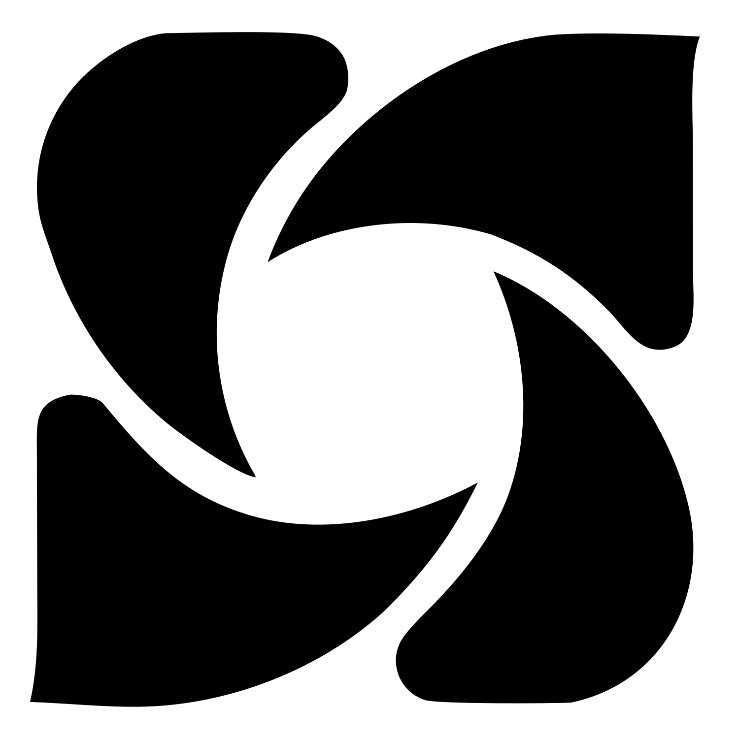 Bold Rotating Shutter Logo #ffffff/#000000