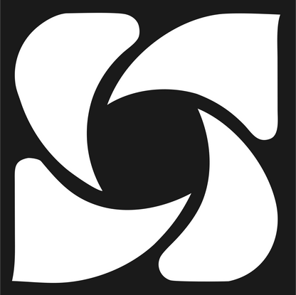 Bold Rotating Shutter Logo #1a1a1a/#ffffff