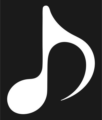 Smooth Quarter Note Logo #1a1a1a/#ffffff
