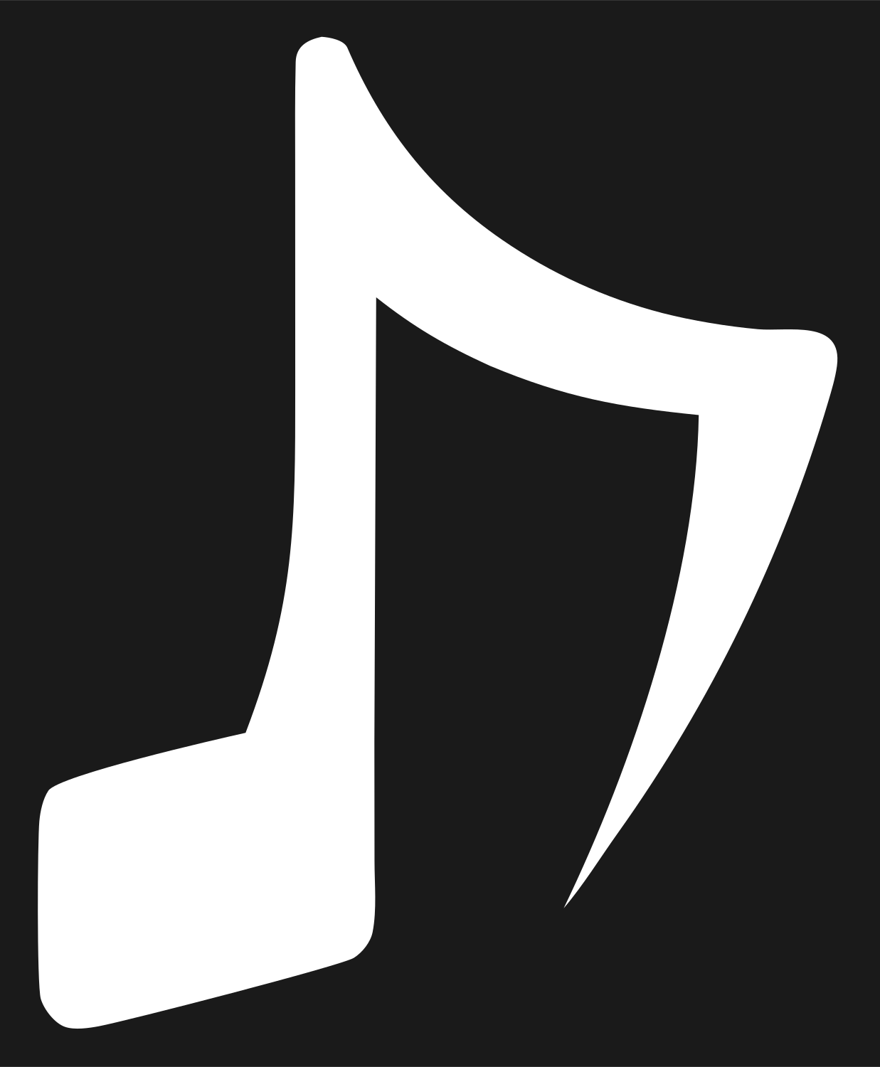 Beamed Eighth Note Icon #1a1a1a/#ffffff
